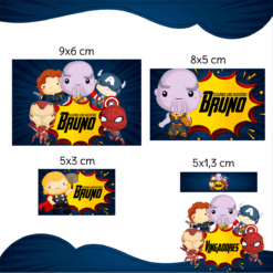 Kit Etiquetas Vingadores