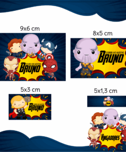 Kit Etiquetas Vingadores