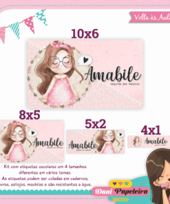 Kit Etiquetas Menina Morena