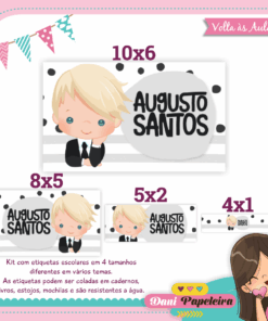 Kit Etiquetas Menino Loiro