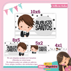 Kit Etiquetas Menino Moreno
