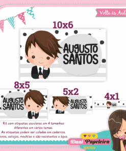Kit Etiquetas Menino Moreno