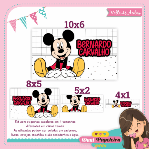 Kit Etiquetas Mickey