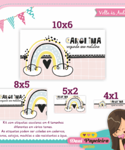 Kit Etiquetas Minimalista Menina
