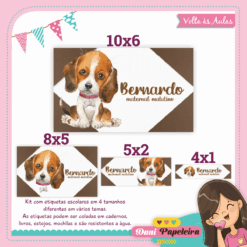 Kit Etiquetas Escolares Cachorrinho