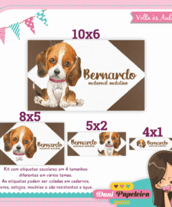 Kit Etiquetas Escolares Cachorrinho