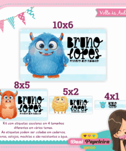 Kit Etiquetas Monstrinhos