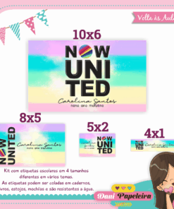 Kit Etiquetas Now United