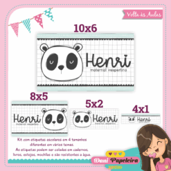 Kit Etiquetas Panda