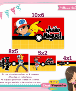 Kit Etiquetas Pokémon
