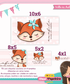 Kit Etiquetas Raposa