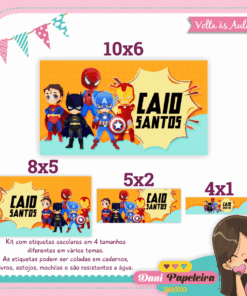 Kit Etiquetas Heróis