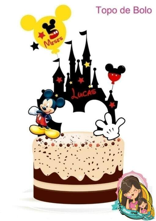 Topo de Bolo Mickey - Imagem 2