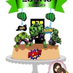 Topo de Bolo Hulk