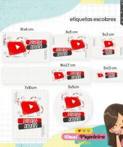 Kit Etiquetas Youtube