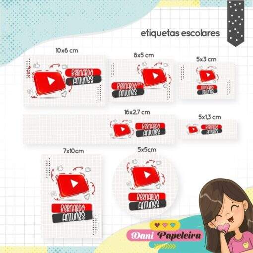 Kit Etiquetas Youtube