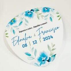 Ventarolas Leque de Alegria Casamento Personalizado