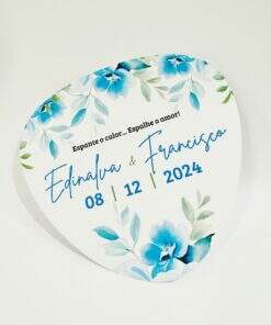 Ventarolas Leque de Alegria Casamento Personalizado