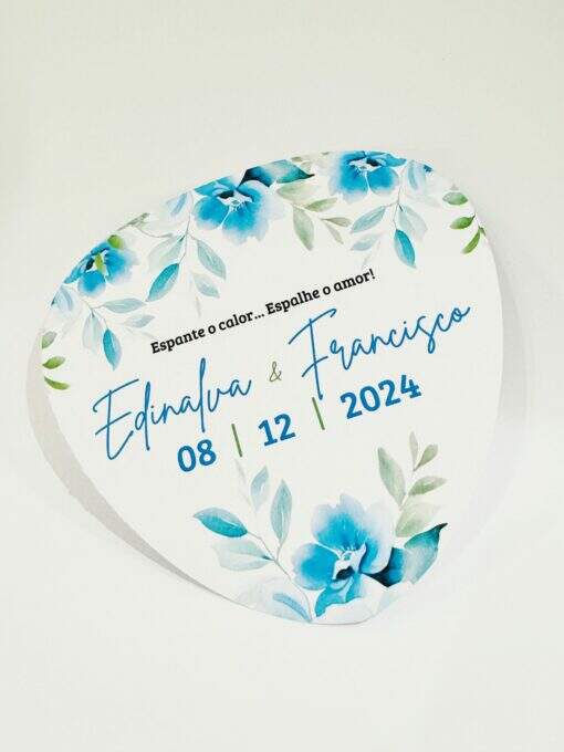 Ventarolas Leque de Alegria Casamento Personalizado