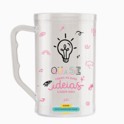 Caneca de Acrílico Transparente 300ml Personalizada