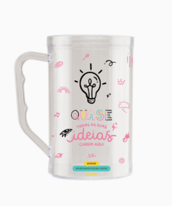 Caneca de Acrílico Transparente 300ml Personalizada