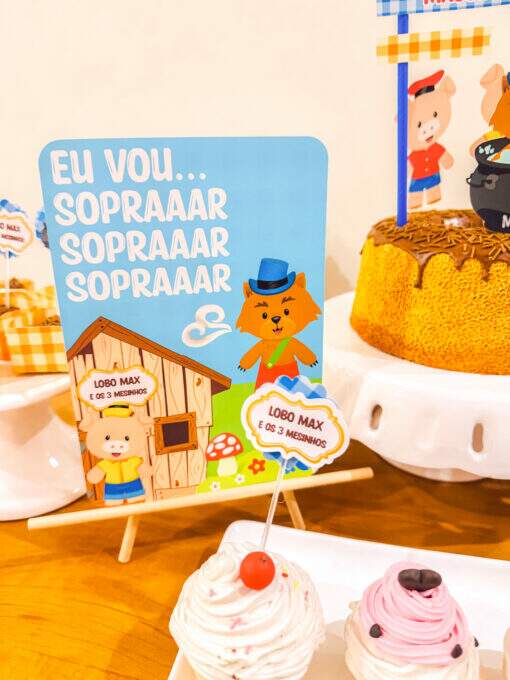 Kit Mesversário Os 3 Porquinhos - Imagem 5
