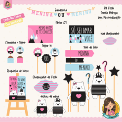 Kit Festa na Caixa Chá Revelação Ursinhos