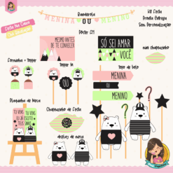 Kit Festa na Caixa Chá Revelação Ursinhos
