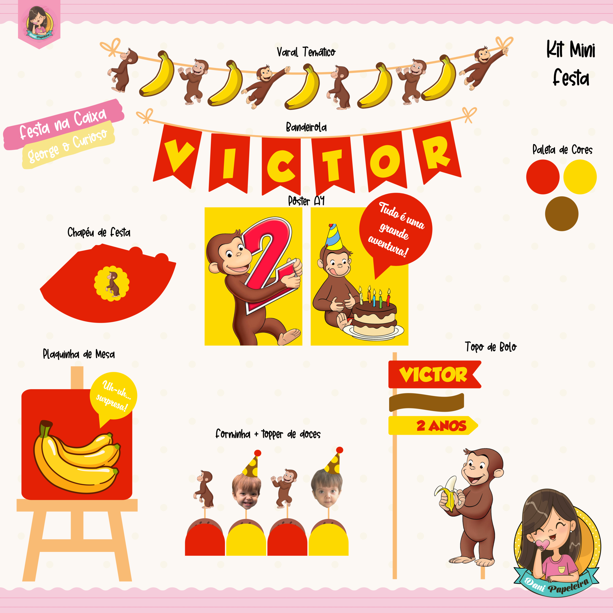 Kit Festa na Caixa George O Curioso