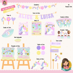 Kit Festa na Caixa Unicórnio