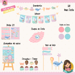 Kit Festa na Caixa Fundo do Mar