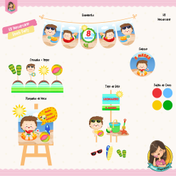 Kit Mesversário Beach Party