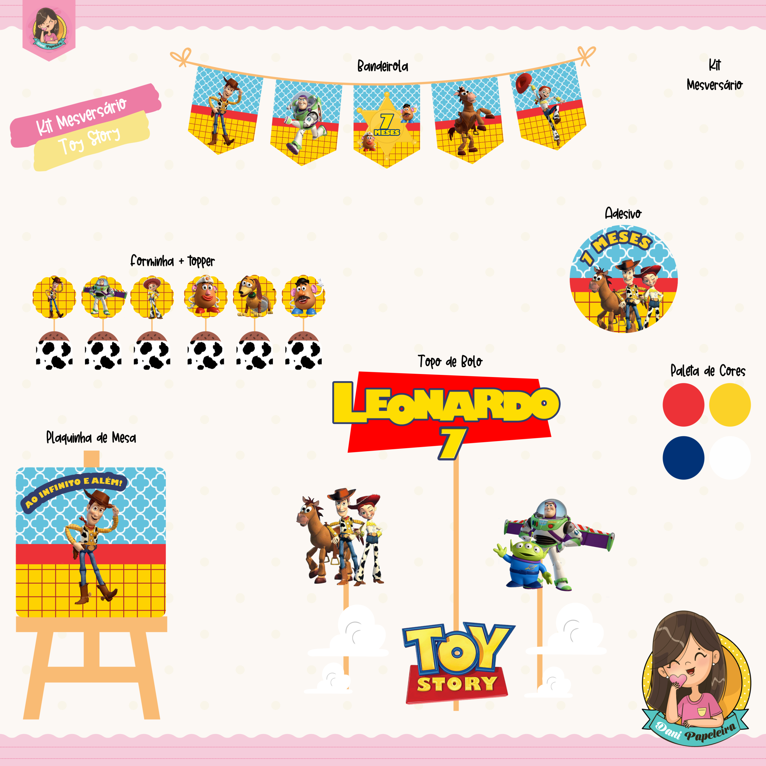 Kit Mesversário Toy Story