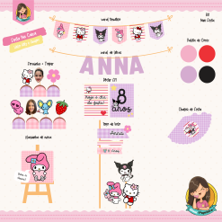 Alternative view of Kit Festa na Caixa Hello Kitty, Kuromi e My Melody
