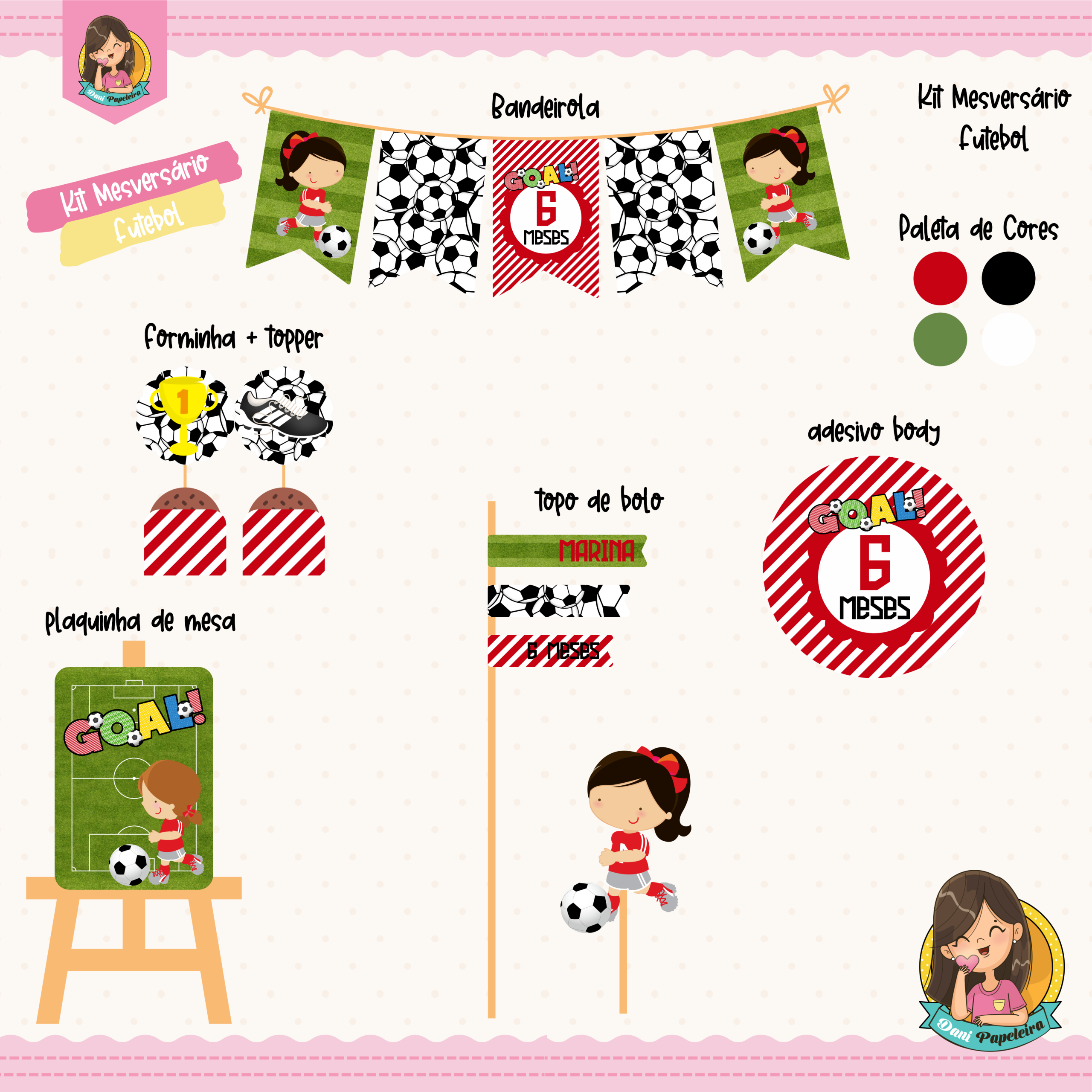Kit Mesversário Futebol