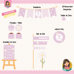 Alternative view of Kit Mesversário Margaridas