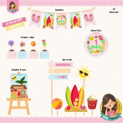 Kit Mesversário Beach Party