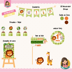 Kit Mesversário Safari