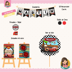 Kit Mesversário Carros Disney
