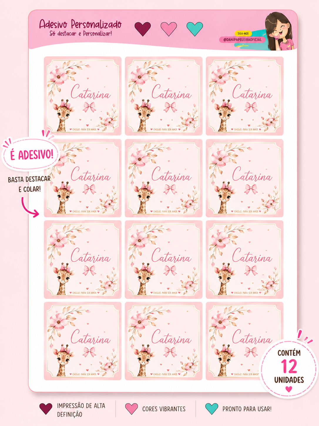 Rótulo Adesivo 4,5 cm Personalizado